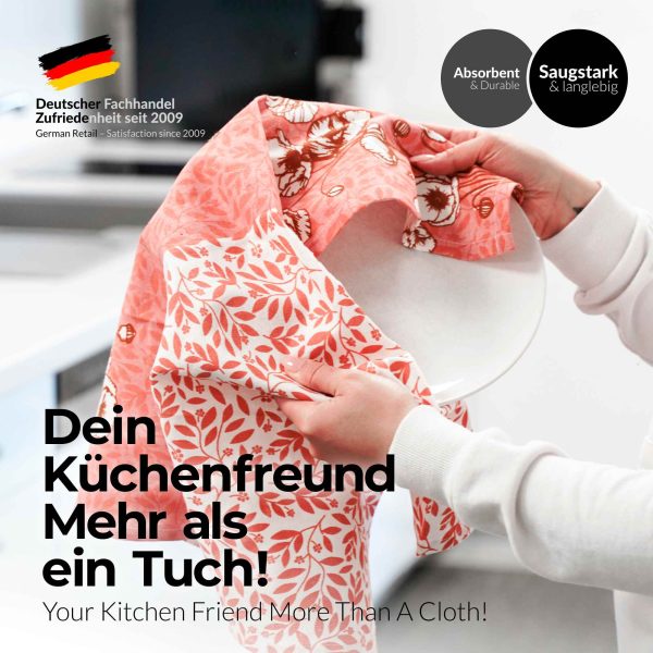 Sterzbachs Baumwolle Geschirrtücher 2er Set Floral Food Online-Schn?ppchen – Bild 5