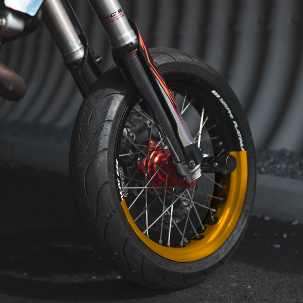 Chrome 50 50 Supermoto Wheel Graphics - 2 Color Wheel Wrap Rabatt – Bild 3