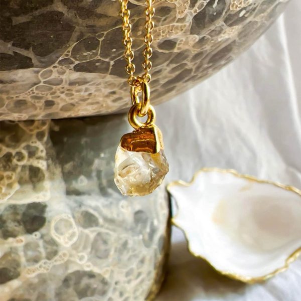 Citrine Raw Pendant Necklace - Healing Crystal Jewellery | By Lunar James Schn?ppchen – Bild 2