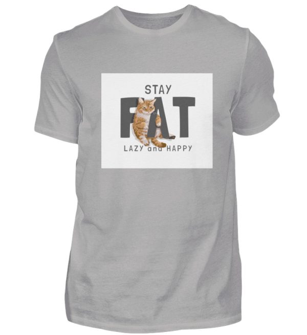 Stay fat lazy and happy  - Herren Premiumshirt Angebot – Bild 3
