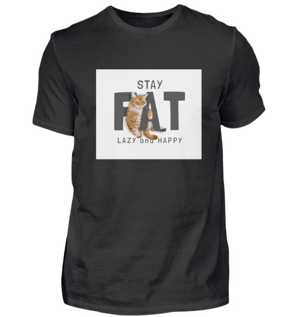Stay fat lazy and happy  - Herren Premiumshirt Angebot – Bild 4