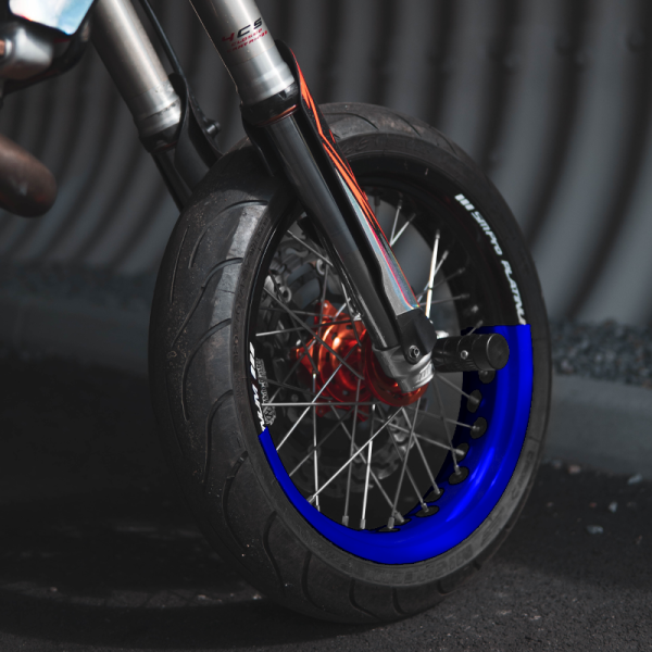 Chrome 50 50 Supermoto Wheel Graphics - 2 Color Wheel Wrap Rabatt