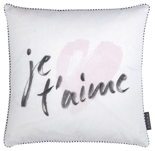 Magma Kissenhülle Bonmont Je t aime mit Digitalprint Rosa 40x40 cm Mode