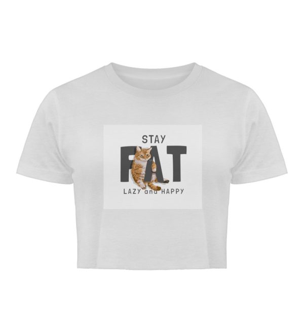 Stay fat lazy and happy  - Damen Organic Crop Top Online-Verkauf – Bild 2