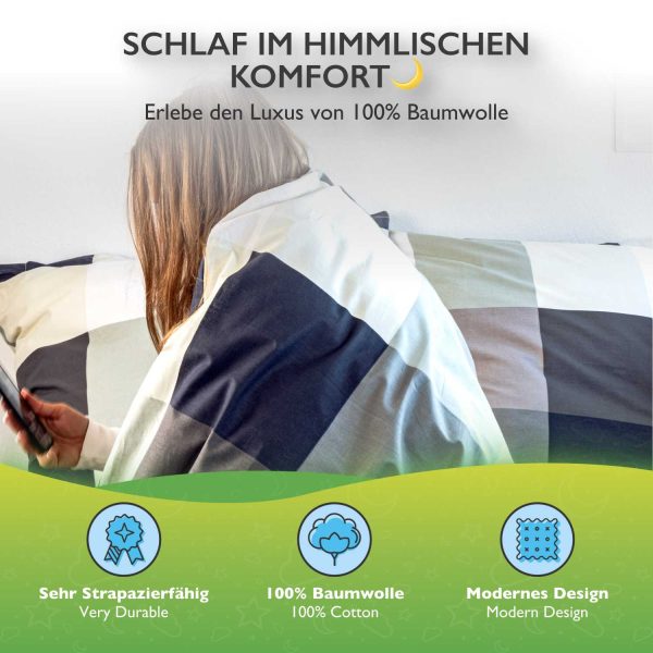 etérea Premium Bundle Rian Grau Bettwäsche + Spannbettlaken Rabatt – Bild 2