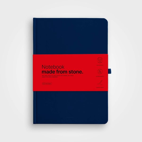 Stone paper notebook - A5 Hardcover, Navy Blue Im Angebot