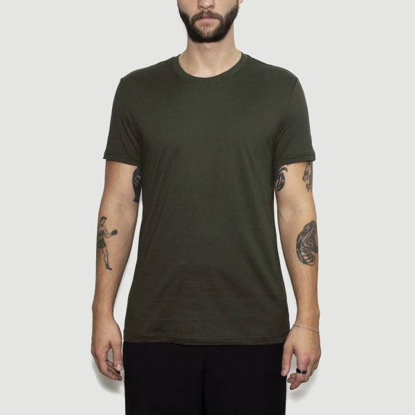 5 Pack | Men’s Recycled Cotton T-Shirts, Moss Online – Bild 2