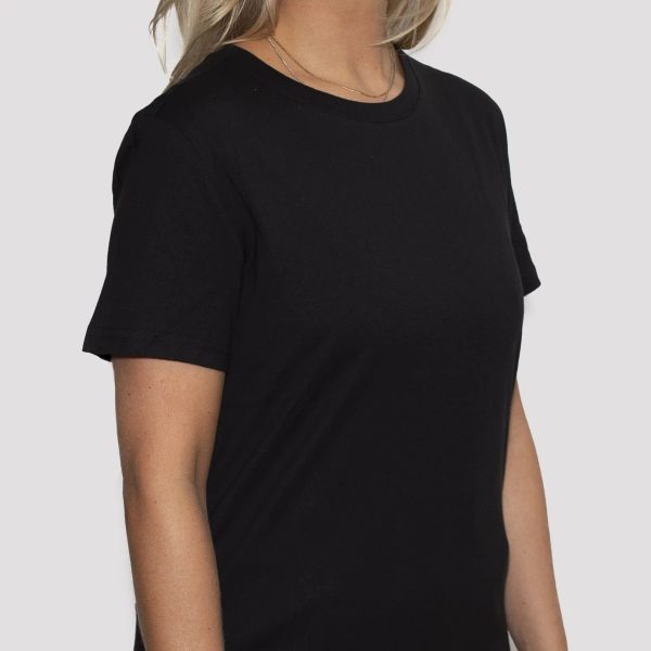 Women’s Recycled Cotton T-Shirt, Black Verkauf – Bild 5