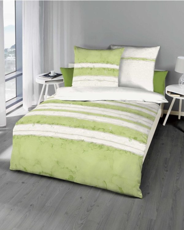 Kaeppel Mako Satin Bettwäsche Gestreift Aquarello Verkauf – Bild 3