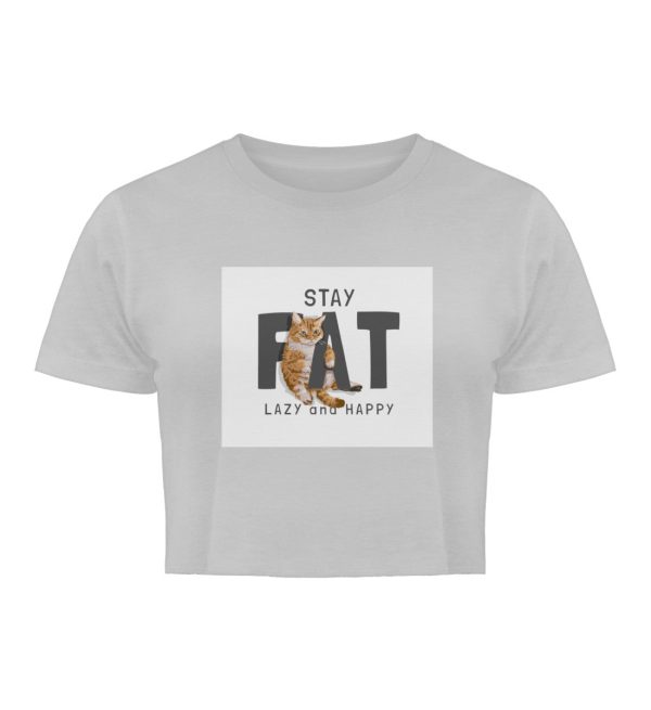 Stay fat lazy and happy  - Damen Organic Crop Top Online-Verkauf – Bild 3
