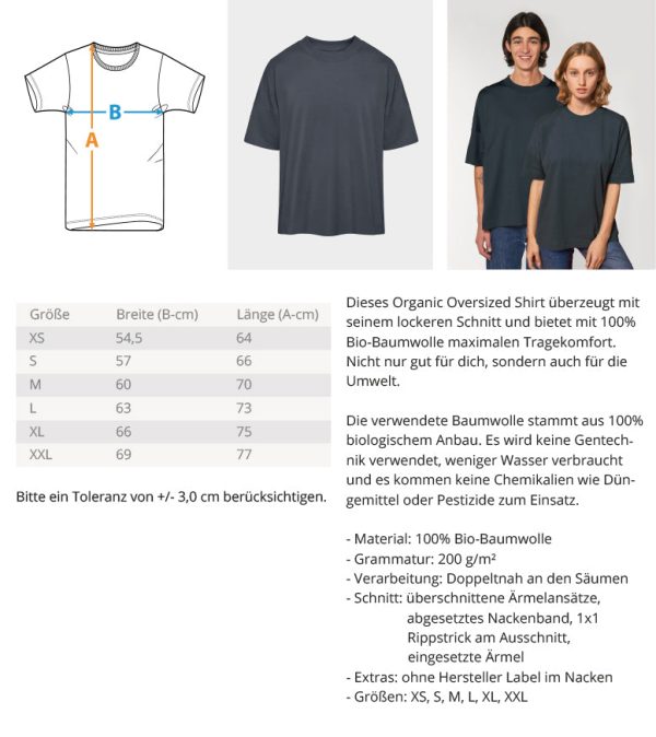 Stay fat lazy and happy  - Organic Oversized Shirt ST ST Online-Schn?ppchen – Bild 4