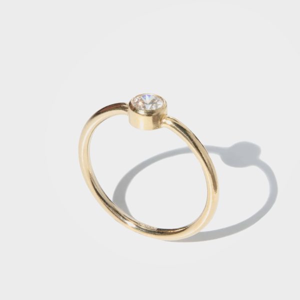 April Birthstone Ring, White Topaz, Gold -  Silver | By Lunar James Schn?ppchen
