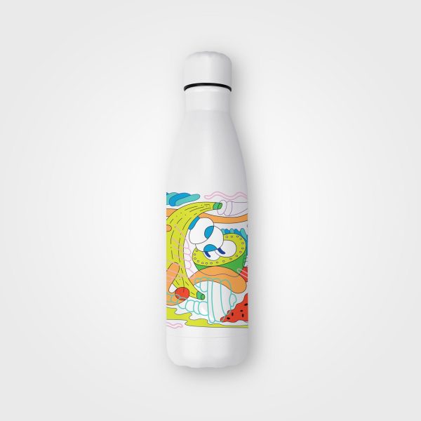 Thermal bottle made from recycled steel - Mike Perry - Watermelon Online-Verkauf