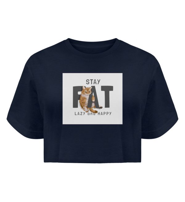 Stay fat lazy and happy  - Boyfriend Organic Crop Top Online-Schn?ppchen – Bild 4