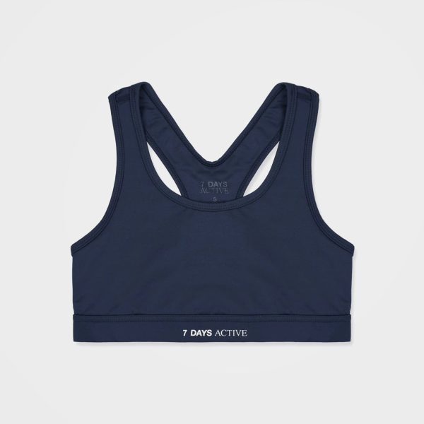 Navy Sports Bra, Stretchy Training Bra by 7Days Active Online
