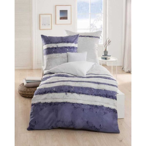 Kaeppel Mako Satin Bettwäsche Gestreift Aquarello Verkauf