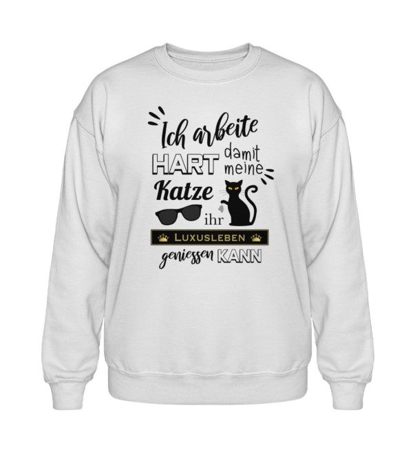 Ich arbeite hart... Heavy Blend Sweatshirt Verkauf – Bild 4
