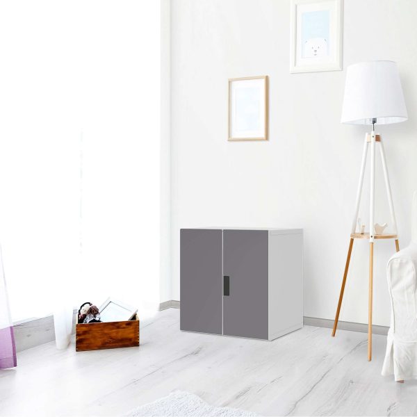 Selbstklebende Folie IKEA Stuva   Malad Schrank - 2 kleine Türen - Design: Grau Light Jetzt online – Bild 2
