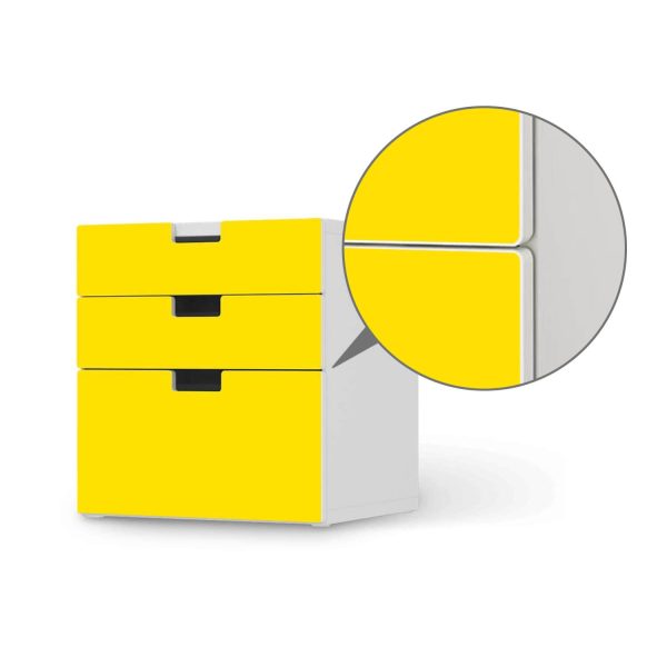 Folie für Möbel IKEA Stuva   Malad Kommode - 3 Schubladen - Design: Gelb Dark Im Angebot – Bild 5