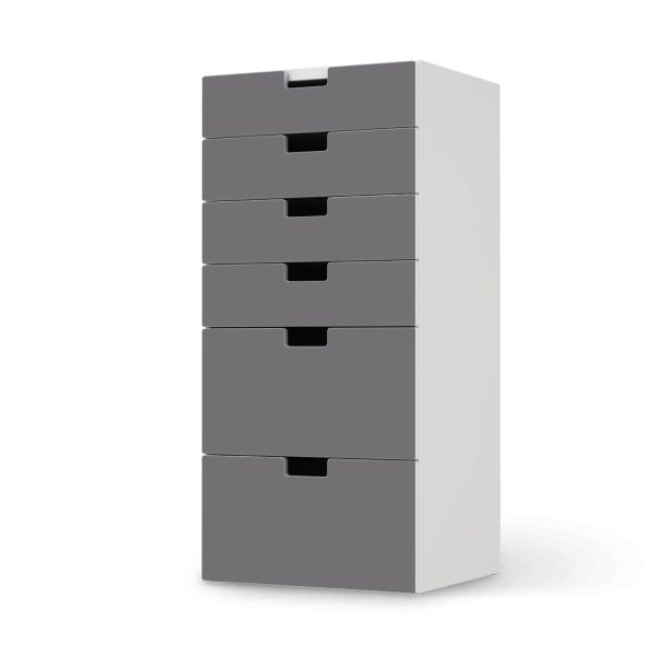 Klebefolie für Möbel IKEA Stuva   Malad Kommode - 6 Schubladen - Design: Grau Light Im Angebot