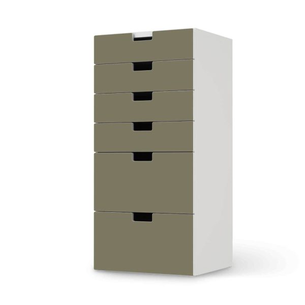 Klebefolie für Möbel IKEA Stuva   Malad Kommode - 6 Schubladen - Design: Braungrau Light Mode