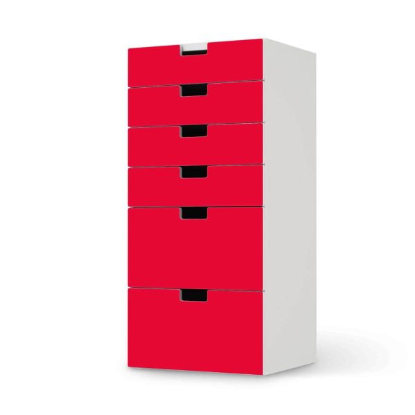 Klebefolie für Möbel IKEA Stuva   Malad Kommode - 6 Schubladen - Design: Rot Light Zu verkaufen