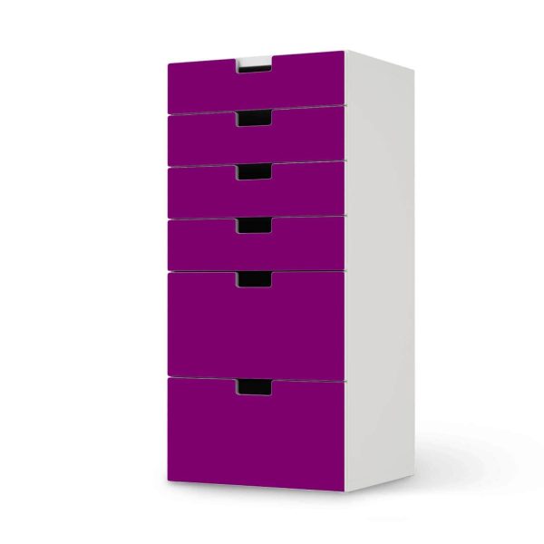 Klebefolie für Möbel IKEA Stuva   Malad Kommode - 6 Schubladen - Design: Flieder Dark Angebot