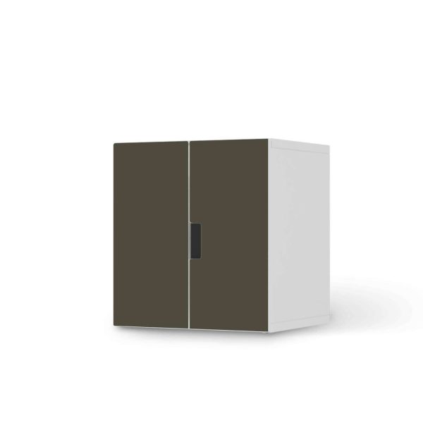 Selbstklebende Folie IKEA Stuva   Malad Schrank - 2 kleine Türen - Design: Braungrau Dark Rabatt