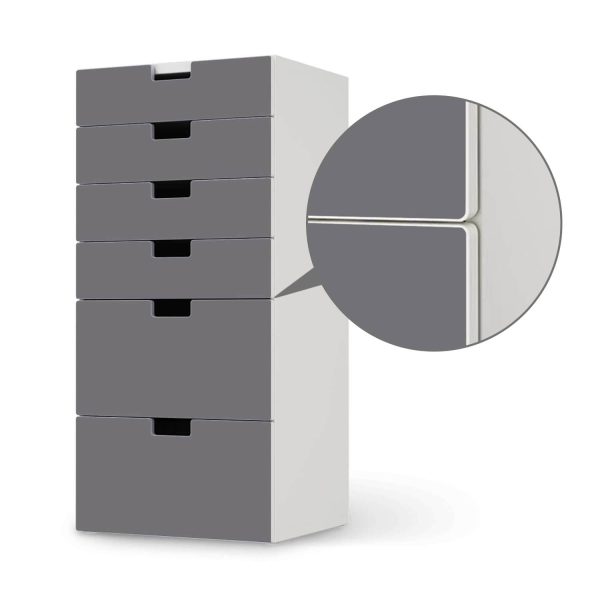 Klebefolie für Möbel IKEA Stuva   Malad Kommode - 6 Schubladen - Design: Grau Light Im Angebot – Bild 5