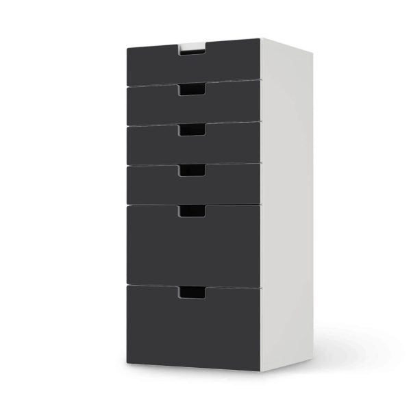 Klebefolie für Möbel IKEA Stuva   Malad Kommode - 6 Schubladen - Design: Grau Dark Jetzt online
