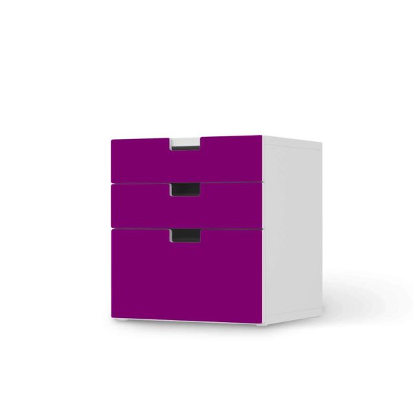Folie für Möbel IKEA Stuva   Malad Kommode - 3 Schubladen - Design: Flieder Dark Online-Verkauf