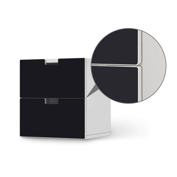 Klebefolie für Möbel IKEA Stuva   Malad Kommode - 2 Schubladen - Design: Schwarz Im Angebot – Bild 5