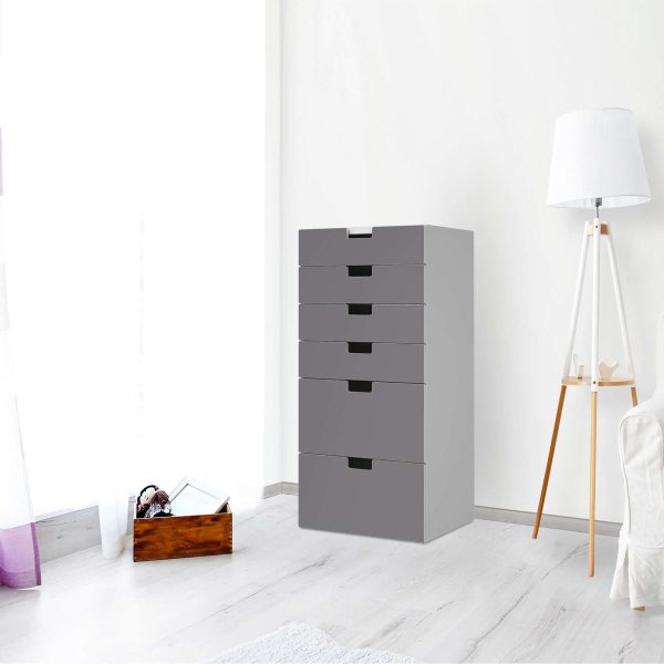 Klebefolie für Möbel IKEA Stuva   Malad Kommode - 6 Schubladen - Design: Grau Light Im Angebot – Bild 2