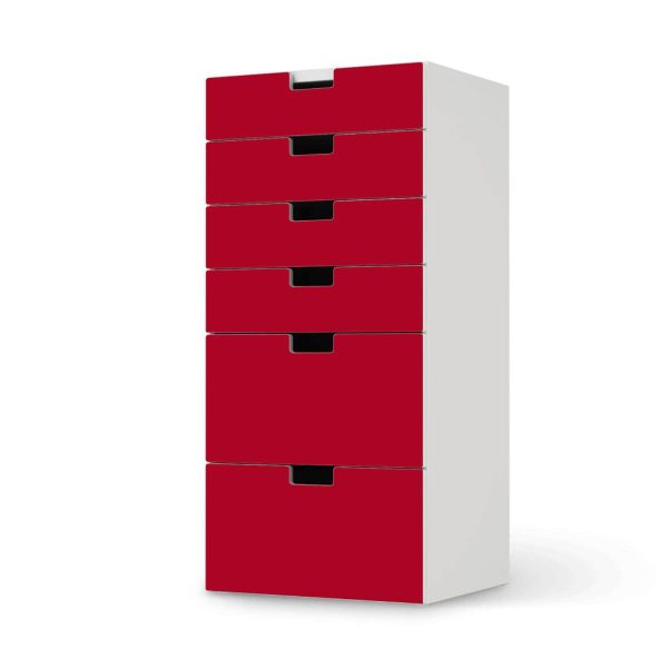 Klebefolie für Möbel IKEA Stuva   Malad Kommode - 6 Schubladen - Design: Rot Dark Verkauf