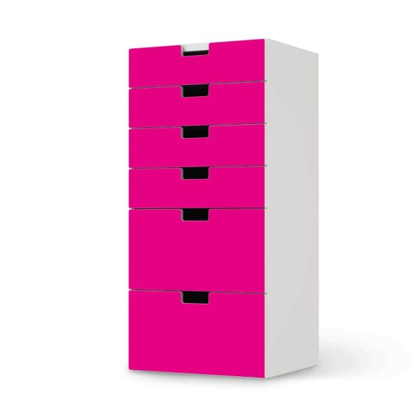 Klebefolie für Möbel IKEA Stuva   Malad Kommode - 6 Schubladen - Design: Pink Dark Angebot