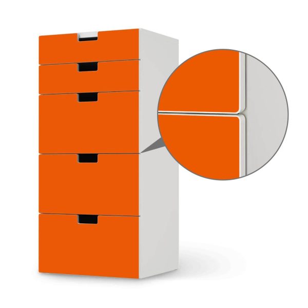 Möbel Klebefolie IKEA Stuva   Malad Kommode - 5 Schubladen - Design: Orange Dark Zu verkaufen – Bild 5