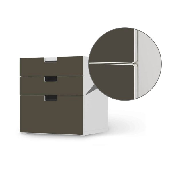 Folie für Möbel IKEA Stuva   Malad Kommode - 3 Schubladen - Design: Braungrau Dark Rabatt – Bild 5