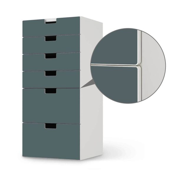 Klebefolie für Möbel IKEA Stuva   Malad Kommode - 6 Schubladen - Design: Blaugrau Light Rabatt – Bild 5