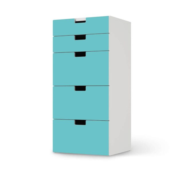 Möbel Klebefolie IKEA Stuva   Malad Kommode - 5 Schubladen - Design: Türkisgrün Light Online-Verkauf