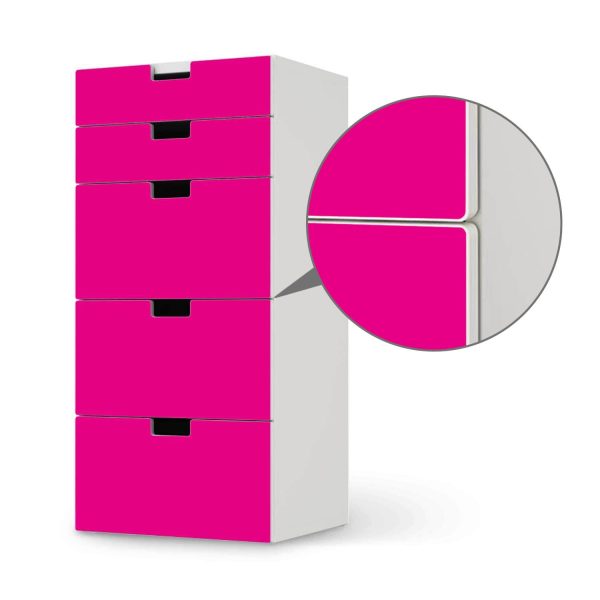 Möbel Klebefolie IKEA Stuva   Malad Kommode - 5 Schubladen - Design: Pink Dark Online-Verkauf – Bild 5