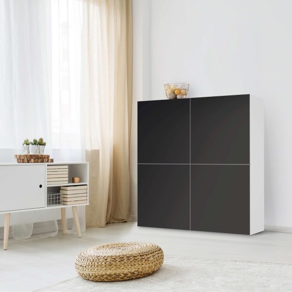 Klebefolie für Schränke IKEA Besta Schrank 4 Türen - Design: Schwarz Online-Schn?ppchen – Bild 3