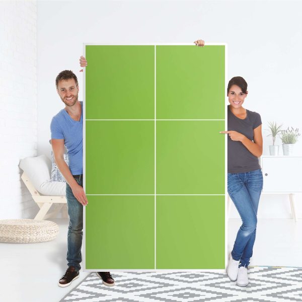 Möbel Klebefolie IKEA Besta Schrank 6 Türen (hoch) - Design: Hellgrün Dark Schn?ppchen – Bild 4