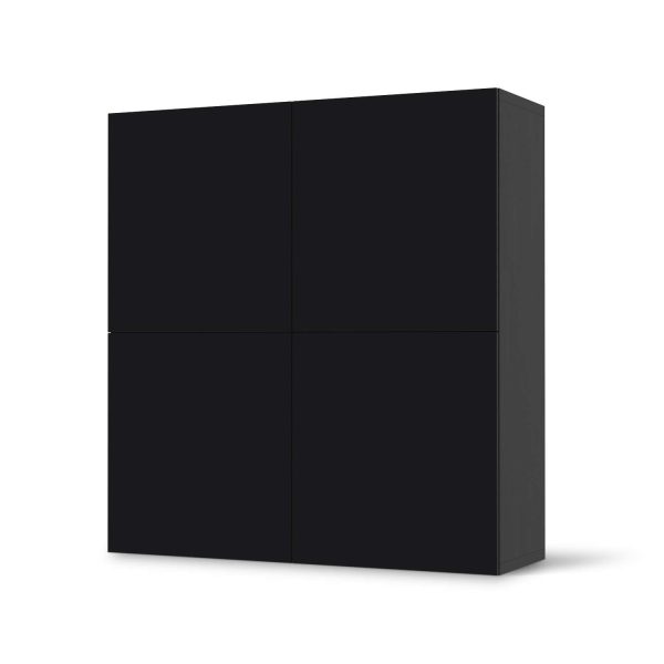 Klebefolie für Schränke IKEA Besta Schrank 4 Türen - Design: Schwarz Online-Schn?ppchen – Bild 2