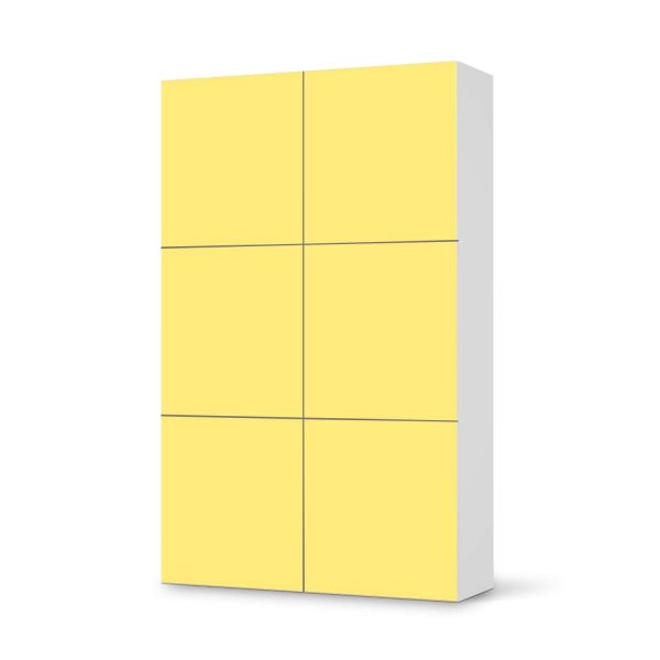 Möbel Klebefolie IKEA Besta Schrank 6 Türen (hoch) - Design: Gelb Light Verkauf