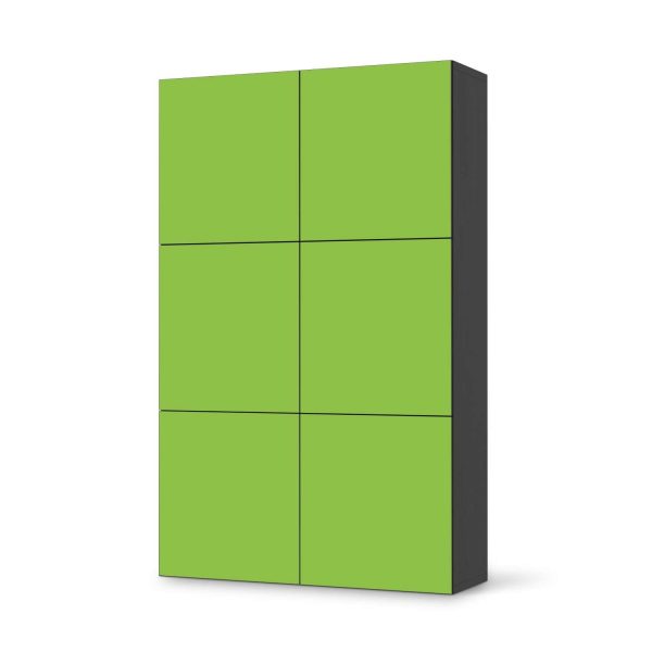 Möbel Klebefolie IKEA Besta Schrank 6 Türen (hoch) - Design: Hellgrün Dark Schn?ppchen – Bild 2