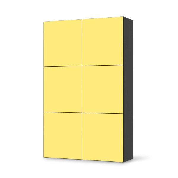 Möbel Klebefolie IKEA Besta Schrank 6 Türen (hoch) - Design: Gelb Light Verkauf – Bild 2