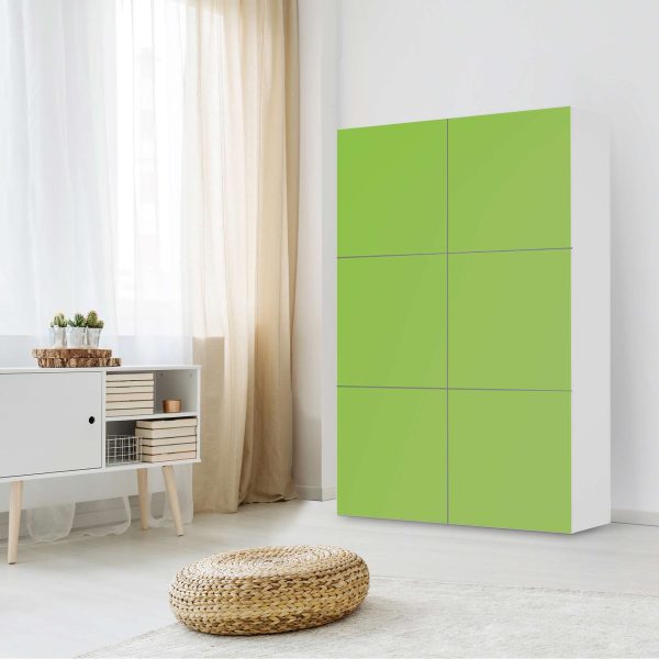 Möbel Klebefolie IKEA Besta Schrank 6 Türen (hoch) - Design: Hellgrün Dark Schn?ppchen – Bild 3