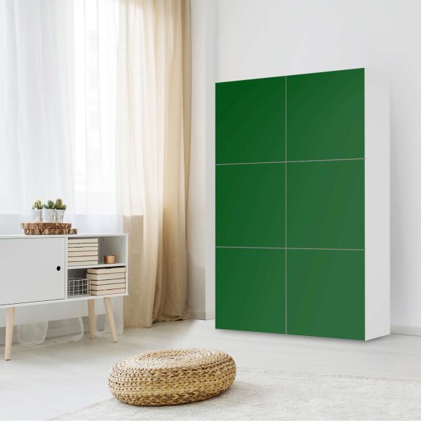 Möbel Klebefolie IKEA Besta Schrank 6 Türen (hoch) - Design: Grün Dark Im Angebot – Bild 3